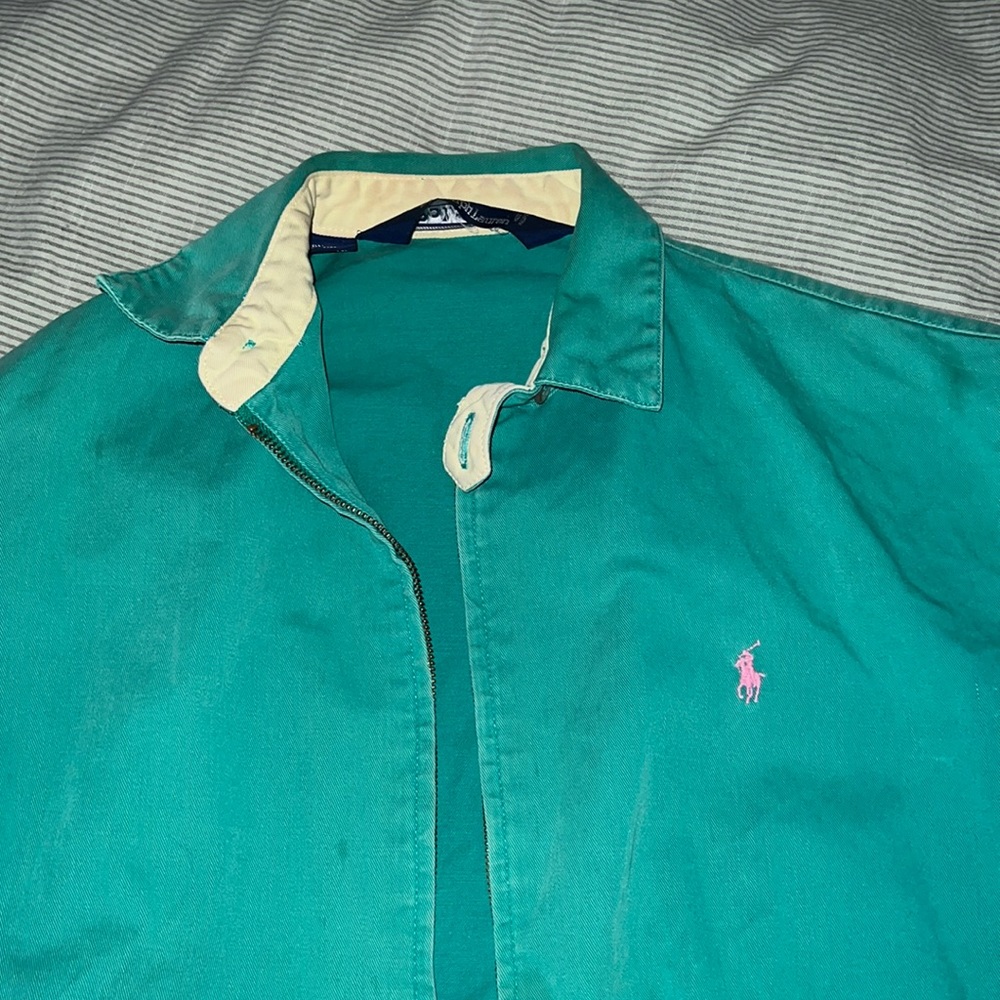 Vintage Ralph Lauren Pollo Jacket with inside pockets teal green - Androgynous